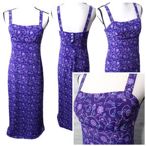 Y2k Rampage Babydoll Maxi Dress 5 Purple Floral Fairy Whimsigoth‎ Fairygoth Hoco